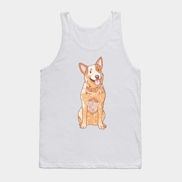 Red Heeler Tank Top by Csieben